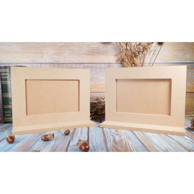 台灣現貨 小麥手作舖︱L型立式相框︱4x6照片 蝶古巴特 Decoupage 拼貼 彩繪 DIY 手作 美術 美勞 幼兒-規格圖5