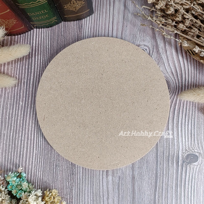 台灣現貨 小麥手作舖︱圓板13公分︱密度板 圓木板 黏土底板 相框背板 DIY材料 蝶古巴特 拼貼 彩繪 素胚 幼兒園-細節圖6