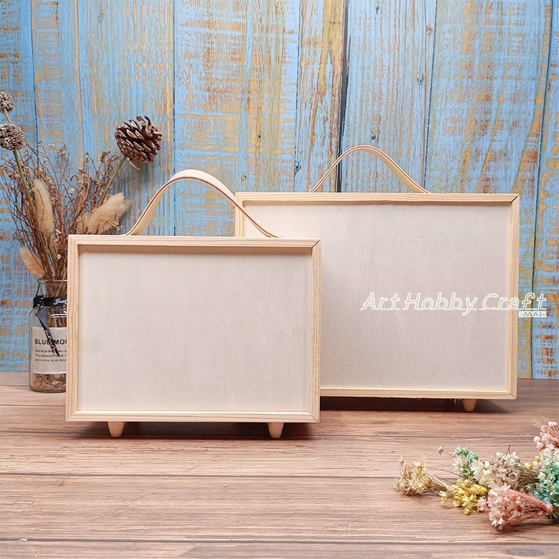 台灣現貨 小麥手作舖︱白皮革松木盒︱手提盒 生日盒 收納盒 喜糖盒 禮物盒 木盒 蝶古巴特 拼貼 彩繪 木器 素胚 原胚-細節圖8