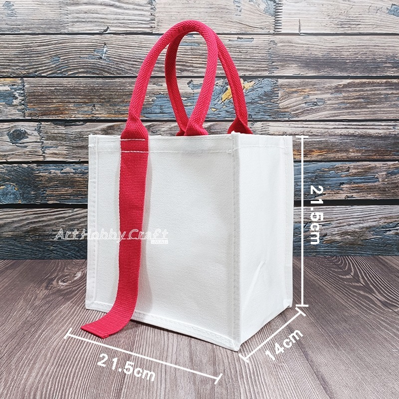 台灣現貨 小麥手作舖︱飄帶帆布包-方型︱蝶古巴特 拼貼 帆布袋 環保袋 胚布包 空白帆布袋 時尚方形袋 拼貼帆布袋-細節圖5