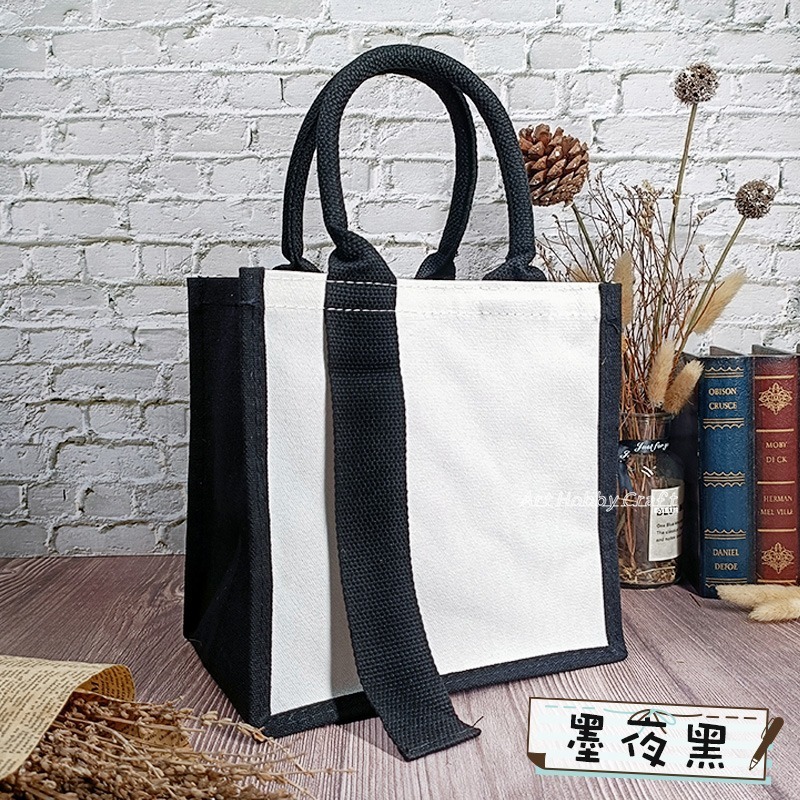 台灣現貨 小麥手作舖︱飄帶帆布包-方型︱蝶古巴特 拼貼 帆布袋 環保袋 胚布包 空白帆布袋 時尚方形袋 拼貼帆布袋-規格圖9