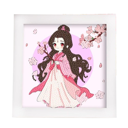 台灣現貨 小麥手作舖︱鑽石畫相框︱附相框 卡通 DIY 手工材料包 鑽石貼畫 DIY材料包 親子手作 兒童手作 DIY材-細節圖2