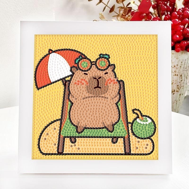 台灣現貨 小麥手作舖︱鑽石畫相框︱附相框 卡通 DIY 手工材料包 鑽石貼畫 DIY材料包 親子手作 兒童手作 DIY材-細節圖6