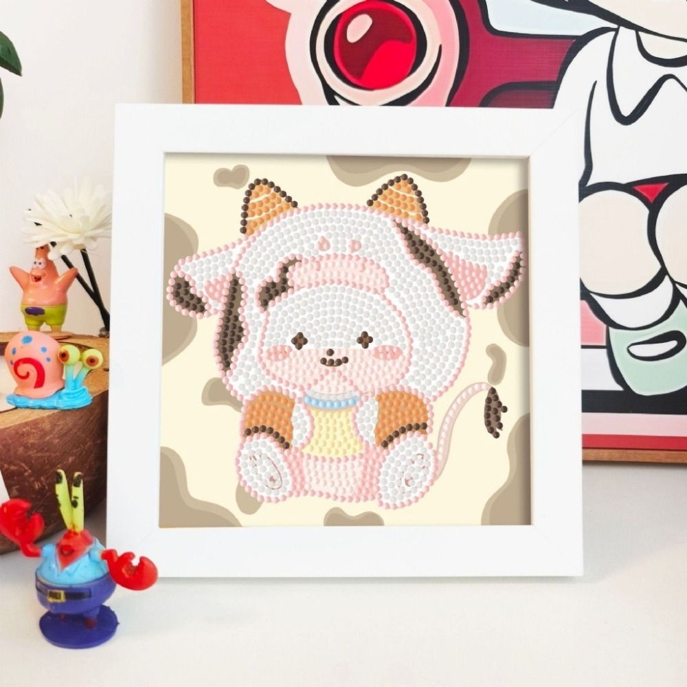 台灣現貨 小麥手作舖︱鑽石畫相框︱附相框 卡通 DIY 手工材料包 鑽石貼畫 DIY材料包 親子手作 兒童手作 DIY材-細節圖9