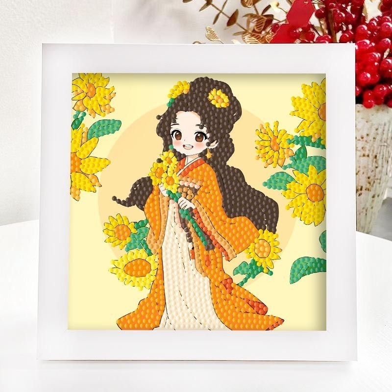 台灣現貨 小麥手作舖︱鑽石畫相框︱附相框 卡通 DIY 手工材料包 鑽石貼畫 DIY材料包 親子手作 兒童手作 DIY材-規格圖9