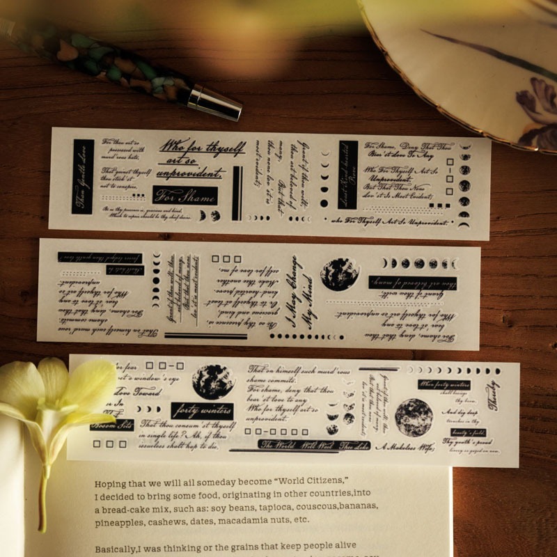 台灣現貨 小麥手作舖︱十四行詩-PVC轉印貼紙︱手帳 DIY 英文字 復古 拼貼 裝飾 手帳貼紙 裝飾貼紙 拼貼好物-細節圖9