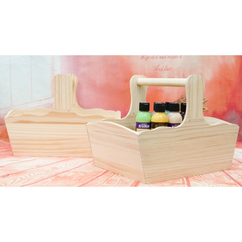 台灣現貨 小麥手作舖︱松木橫桿提籃︱蝶古巴特 拼貼 彩繪 DIY 木器 木胚 白胚 素胚 DIY 美勞 幼兒園 安親班-細節圖5