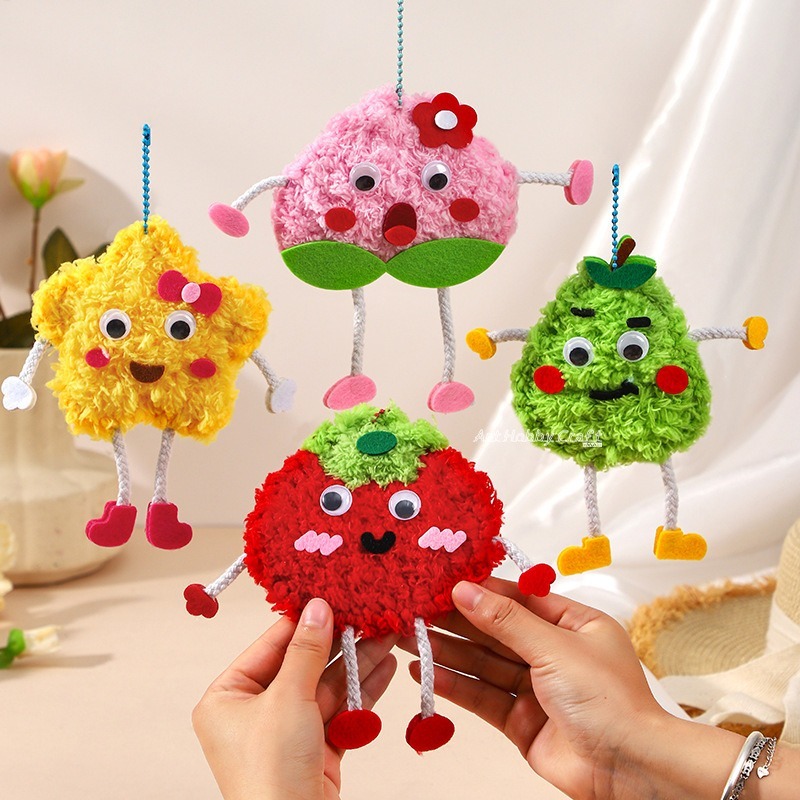 台灣現貨 小麥手作舖︱卡通水果縫縫樂︱掛飾 diy掛件 幼兒園 創意 玩具 兒童節禮物 DIY材料包 手作材料包-細節圖4