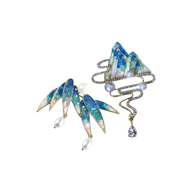 台灣現貨 小麥手作舖∣DIY螺鈿蝴蝶胸針∣DIY材料包 胸針 髮簪 髮夾 材料包 非遺手工 自製貝殼 手作材料包-細節圖2