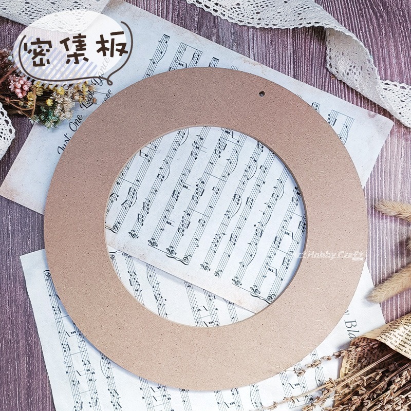 穿孔中空圓花圈︱聖誕花圈 25公分 合板 木器 木胚 白胚 素胚 DIY材料 拼貼 彩繪 蝶古巴特︱小麥手作舖-規格圖10