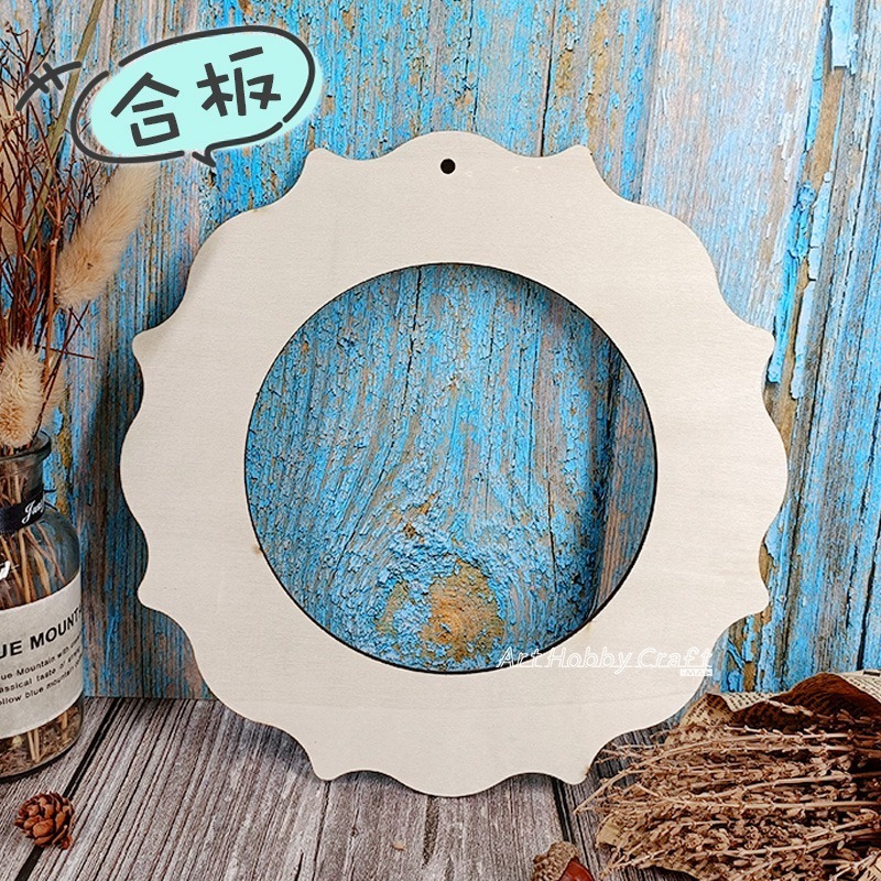 木質花圈-25cm∣聖誕花圈 花邊木圈 蝶古巴特 彩繪拼貼 DIY木胚 素胚 手作材料 原胚 蝶古巴特 拼貼∣小麥手作舖-規格圖8
