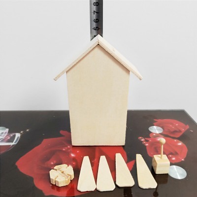 木質風車存錢筒︱DIY手作風車房子 木質白坯 彩泥黏土 雪花泥拼貼 兒童親子創意工藝 木器 素胚 原胚︱小麥手作舖-細節圖3