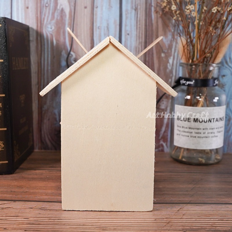 木質風車存錢筒︱DIY手作風車房子 木質白坯 彩泥黏土 雪花泥拼貼 兒童親子創意工藝 木器 素胚 原胚︱小麥手作舖-細節圖6