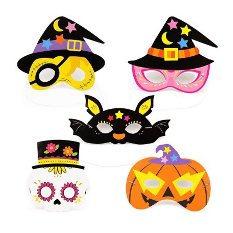 萬聖節神祕眼罩︱面具裝扮造型道具 兒童變裝節慶好物 免組裝直接配戴 萬聖節道具 角色扮演 面具 手作材料包︱小麥手作舖-細節圖2