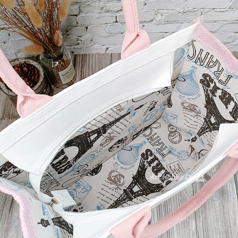 雙拼材質大方袋∣拼貼麻布袋 DIY環保袋 彩繪 DIY 美勞 幼兒園 安親班 手作材料  拼貼∣小麥手作舖-細節圖7