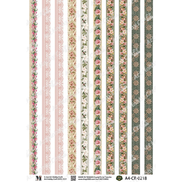 S-mai Art水晶浮雕感壓貼 織物轉印貼0216-0220︱燙畫貼 布轉印 熱轉印 水晶貼︱小麥手作舖-規格圖5