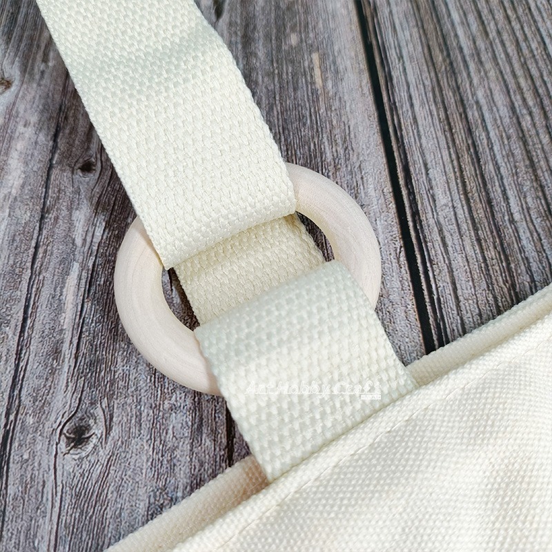 帆布扣環手提包︱大容量水桶包 空白提袋 DIY手提袋 簡約布袋 帆布袋 蝶古巴特 拼貼 彩繪胚布包 DIY ∣小麥手作舖-細節圖4