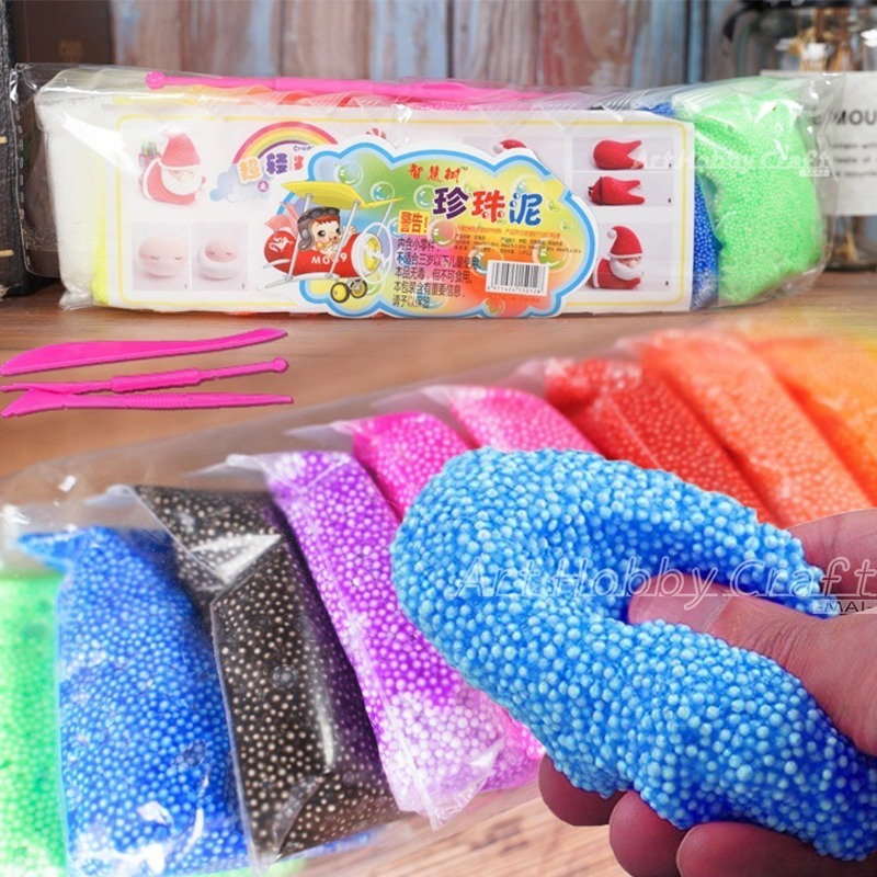 超輕黏土 雪花泥/珍珠泥︱12色一組 附工具組 黏土 超輕土 粘土 顆粒泥 美勞 黏土畫 勞作 拼貼∣小麥手作舖-細節圖3