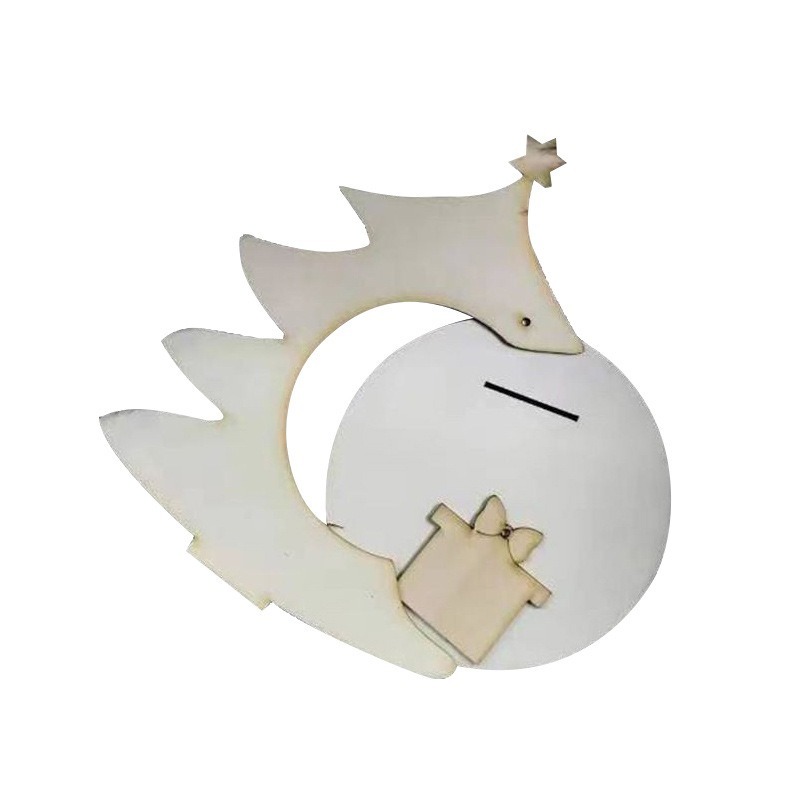 冬日禮樹黏土板︱聖誕樹木質素胚 DIY黏土木器 雪花泥木胚 白胚 DIY材料 蝶古巴特 拼貼 彩繪∣小麥手作舖-細節圖2