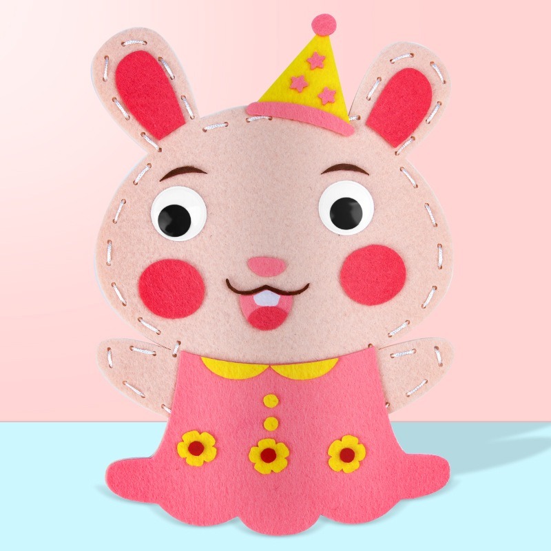 動物不織布手偶︱兒童節禮物 DIY材料包 兒童手作 親子手作 美勞 幼稚園 安親班 補習班 材料包︱小麥手作舖-規格圖9