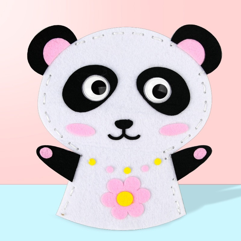 動物不織布手偶︱兒童節禮物 DIY材料包 兒童手作 親子手作 美勞 幼稚園 安親班 補習班 材料包︱小麥手作舖-規格圖9