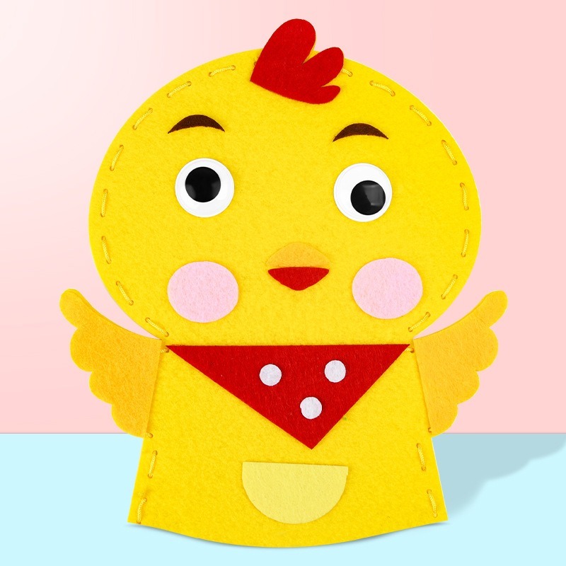 動物不織布手偶︱兒童節禮物 DIY材料包 兒童手作 親子手作 美勞 幼稚園 安親班 補習班 材料包︱小麥手作舖-規格圖9