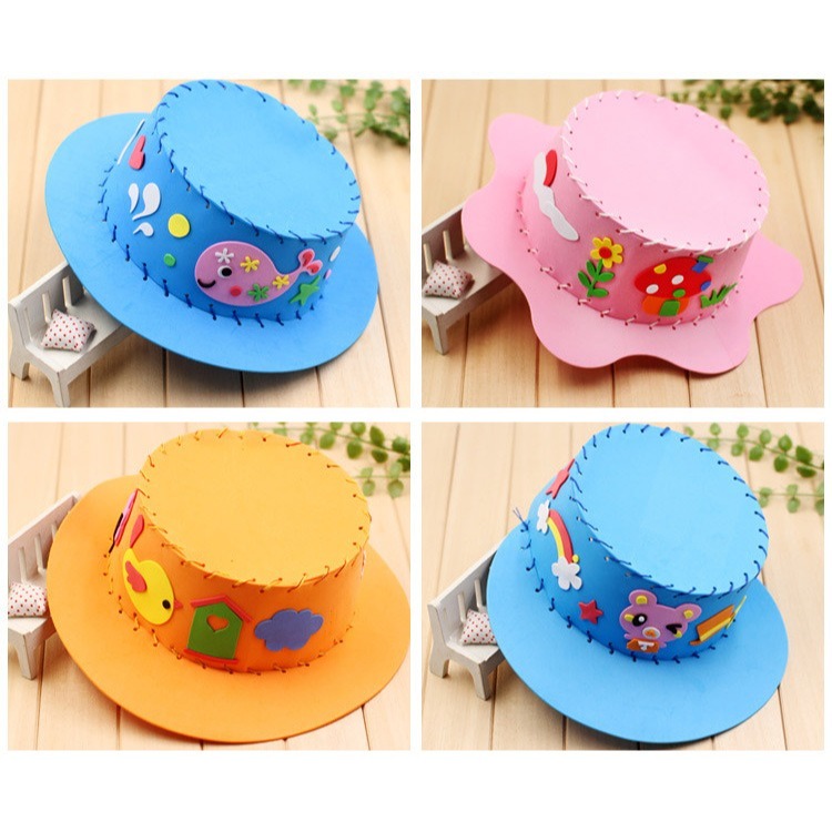 手工DIY帽子︱材料包 EVA帽子 兒童DIY 手工製作縫製 遮陽帽 太陽帽 兒童手作 diy材料 ︱小麥手作舖-細節圖8