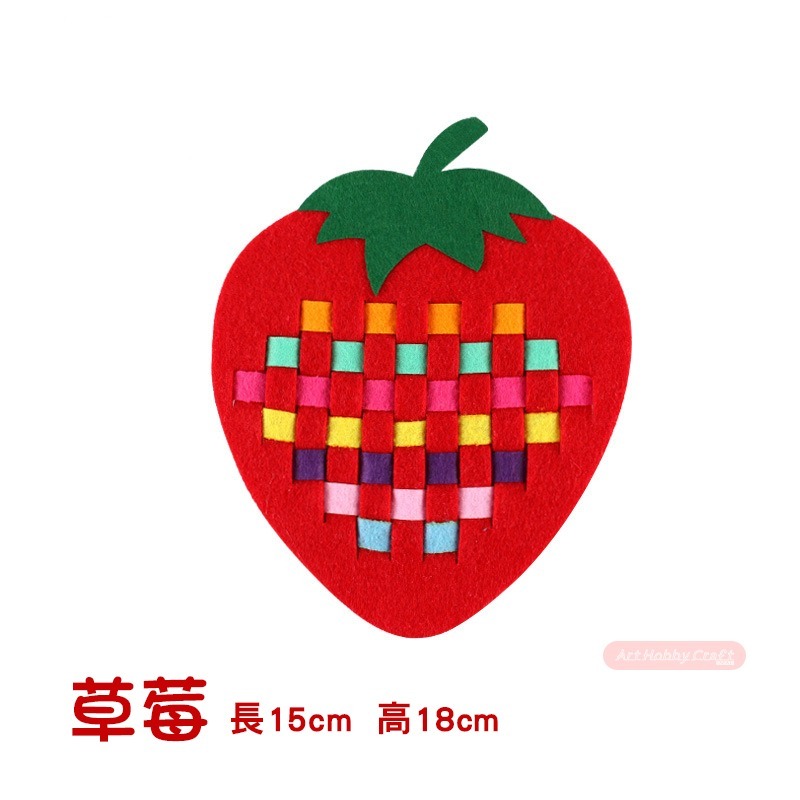 兒童手工編織材料包︱幼兒園diy不織布編織教具 兒童早期教育 益智材料 親子手作 兒童手作 DIY︱小麥手作舖-細節圖3