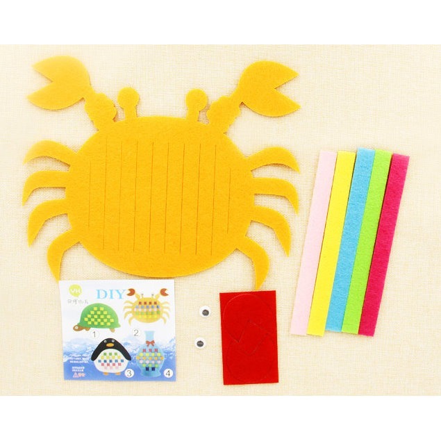 兒童手工編織材料包︱幼兒園diy不織布編織教具 兒童早期教育 益智材料 親子手作 兒童手作 DIY︱小麥手作舖-細節圖4