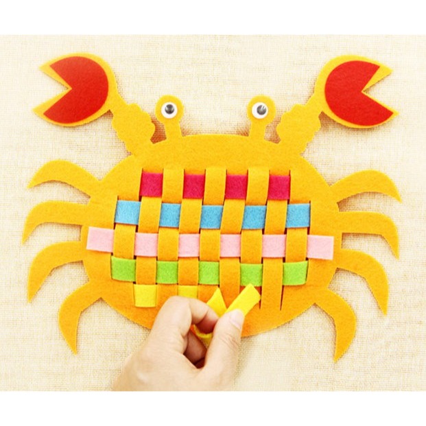 兒童手工編織材料包︱幼兒園diy不織布編織教具 兒童早期教育 益智材料 親子手作 兒童手作 DIY︱小麥手作舖-細節圖5