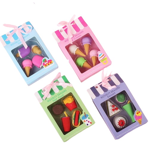 甜品蛋糕橡皮擦套裝∣台灣現貨 太空人像皮擦 兒童小禮品 創意 可愛 蛋糕禮盒 鉛筆擦組︱小麥手作舖-細節圖2