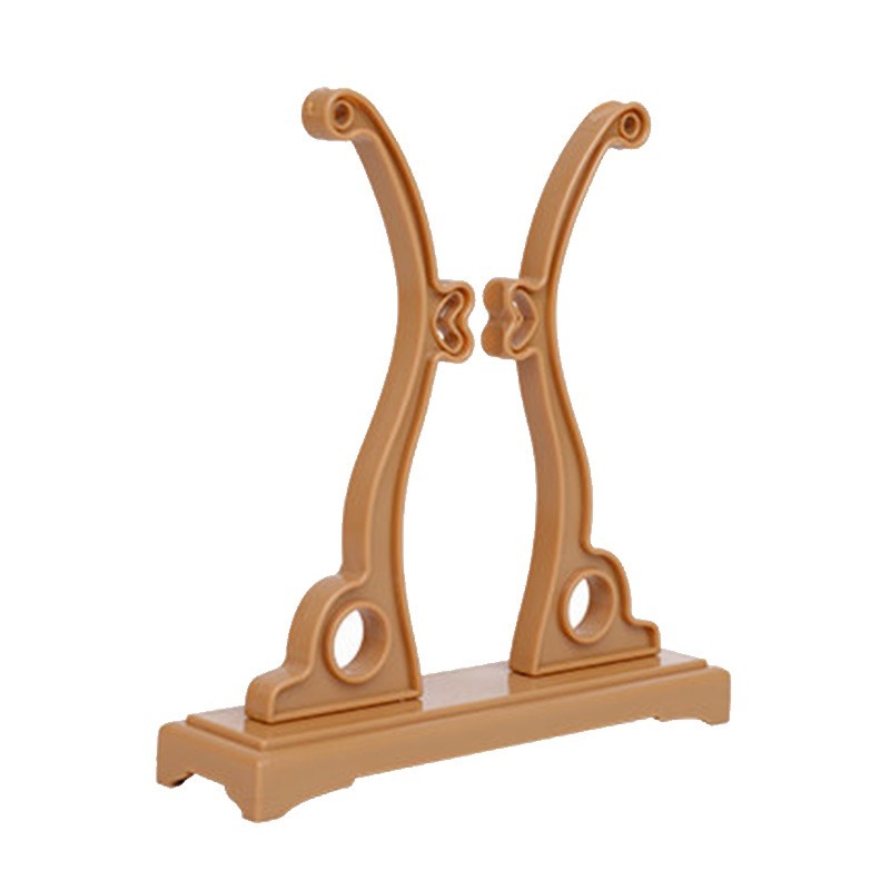 仿木塑料扇架 中文字漂漆扇 漂漆水拓空白扇 迷你Q版漂漆扇水拓扇 ︱非遺漆扇 DIY 空白團扇︱小麥手作舖-細節圖2