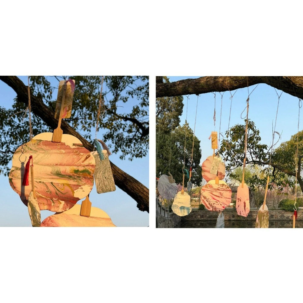 仿木塑料扇架 中文字漂漆扇 漂漆水拓空白扇 迷你Q版漂漆扇水拓扇 ︱非遺漆扇 DIY 空白團扇︱小麥手作舖-細節圖7