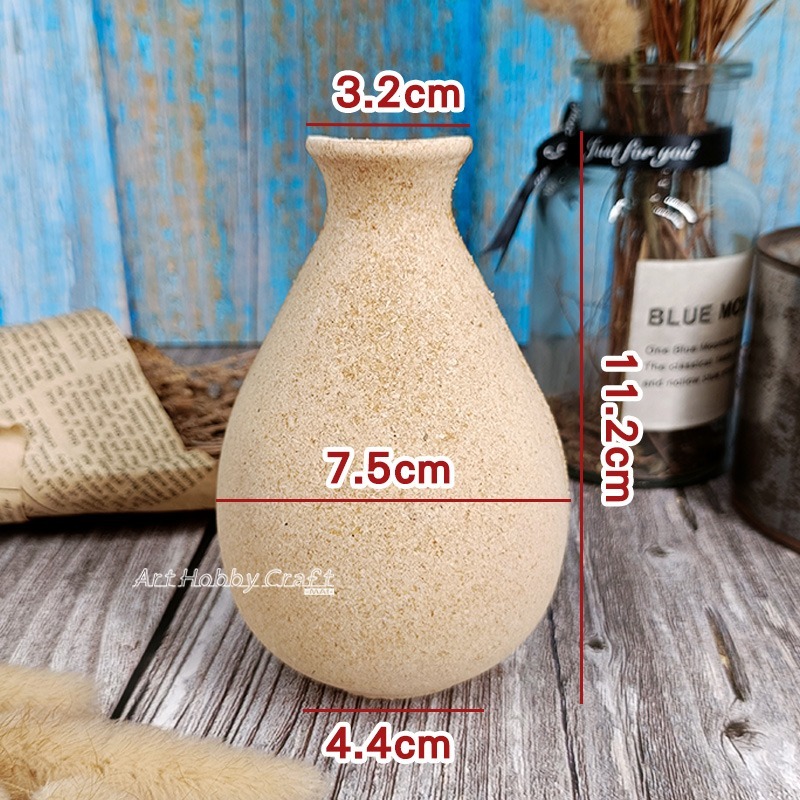 剖半花瓶︱蝶古巴特 拼貼 拼貼木器 雪花泥 珍珠泥 超輕黏土 半邊白胚花瓶模型 手工DIY木胚︱小麥手作舖-細節圖3