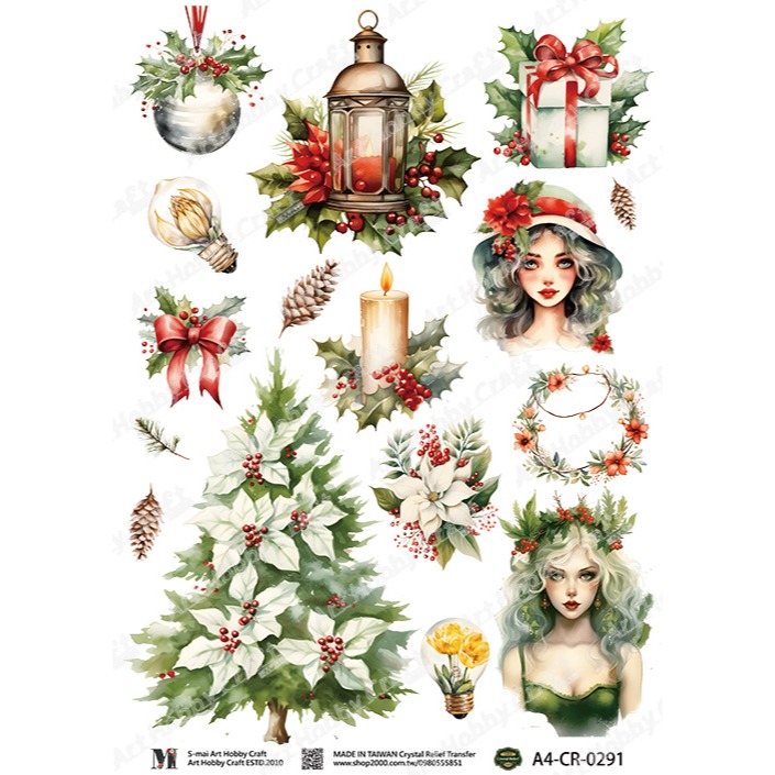 S-mai Art水晶浮雕感壓貼 織物轉印貼0291-0295︱台灣現貨 燙畫貼 布轉印 熱轉印 水晶貼︱小麥手作舖-規格圖5