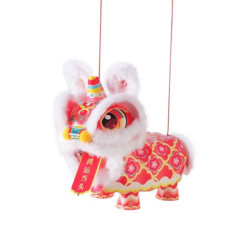 新年醒獅燈籠｜親子DIY元宵手作 簡單好上手 兒童春節 醒獅花燈 燈籠材料包 美勞 幼兒園 安親班 手作材料∣小麥手作舖-細節圖2