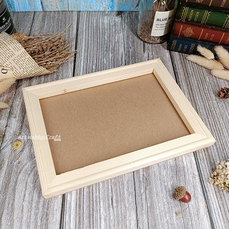 圓弧邊-木質黏土框18x24cm︱固定框 木質畫框 黏土框 立體框 ∣蝶古巴特 拼貼 彩繪 DIY 手作材料∣小麥手作舖-細節圖6