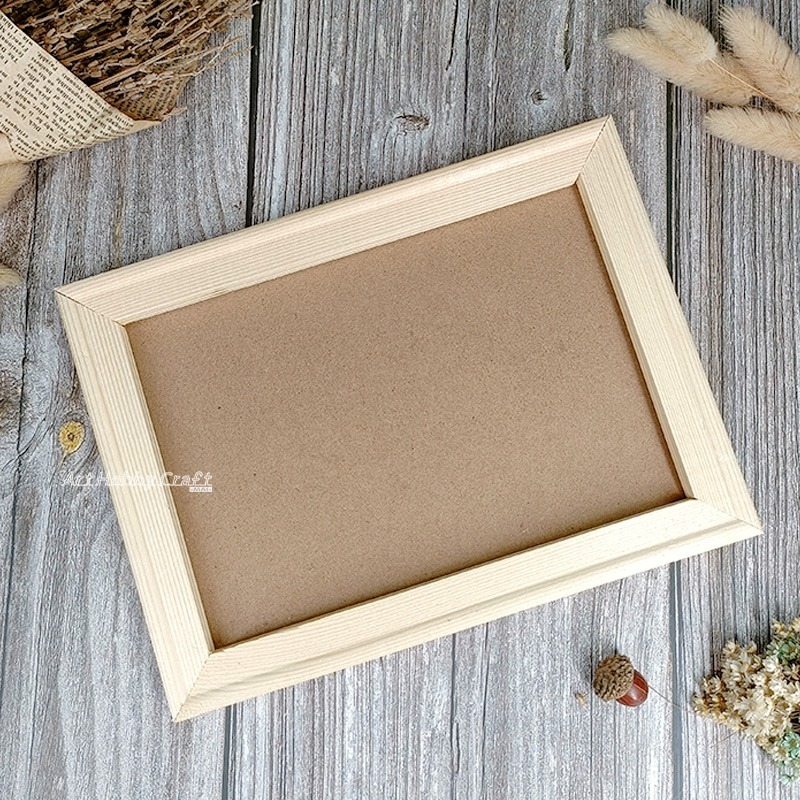 圓弧邊-木質黏土框18x24cm︱固定框 木質畫框 黏土框 立體框 ∣蝶古巴特 拼貼 彩繪 DIY 手作材料∣小麥手作舖-細節圖7