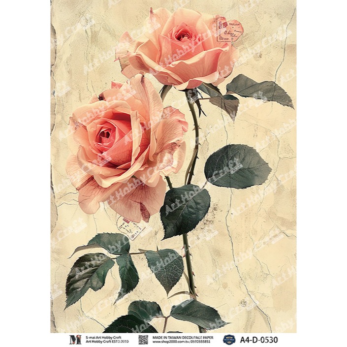 S-mai Art專用紙D-0526︱台灣現貨 專用紙 棉紙 拼貼紙 藝術紙 蝶古巴特 Decoupage︱小麥手作舖-規格圖5