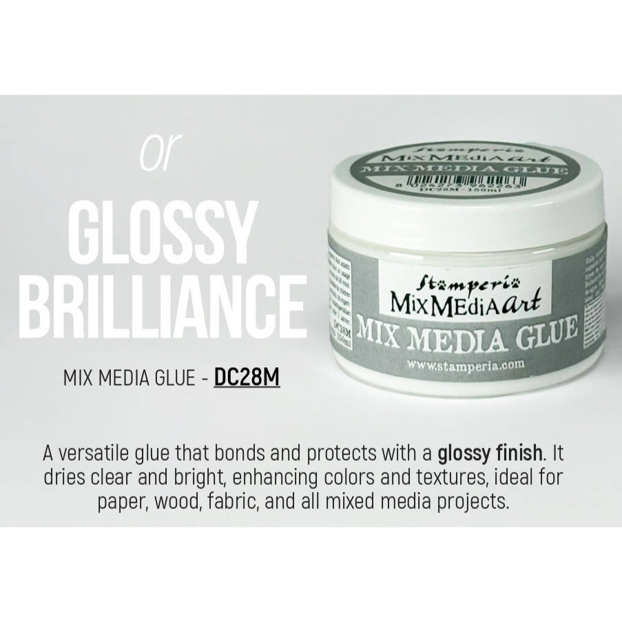 多媒材膠DC28M︱亮面拼貼膠 專業保護膠 Mix Media Glue 150ml 義大利Stamperia︱小麥手作-細節圖3