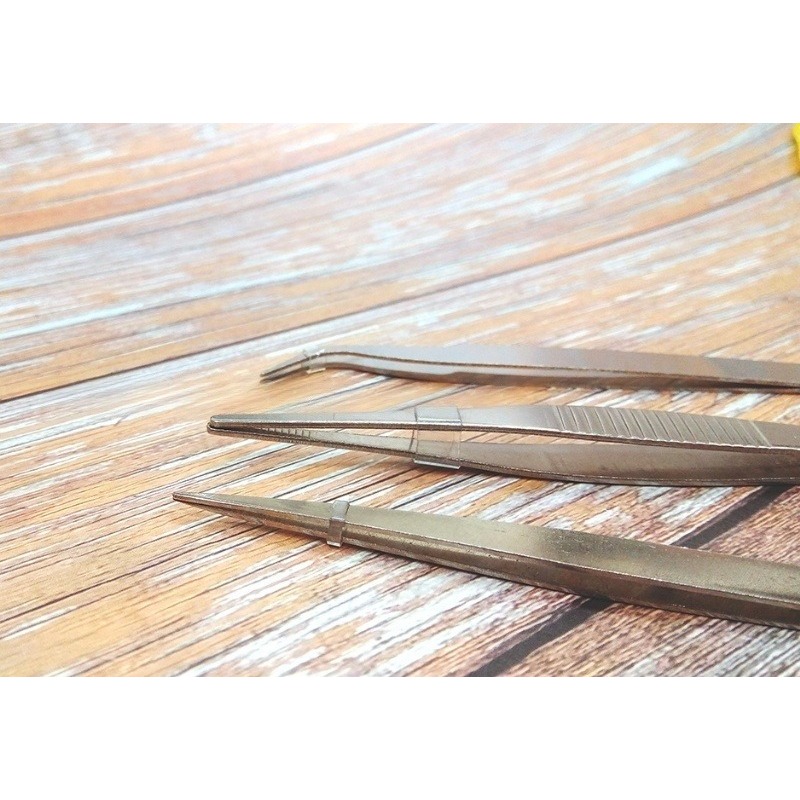 不銹鋼鑷子︱台灣現貨 鑷子夾 模型夾子 小鑷子 精密鑷子 塑膠夾子 蝶古巴特 拼貼 彩繪 DIY 幼兒園︱小麥手作舖-細節圖7