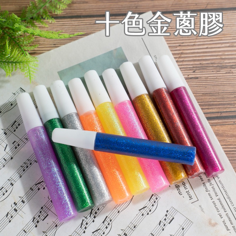 金蔥膠水60克︱台灣現貨 膠水筆 亮粉膠 金粉膠 金蔥膠 閃光膠 亮粉膠水 金蔥膠水 蝶古巴特拼貼 黏土美勞︱小麥手作舖-細節圖8