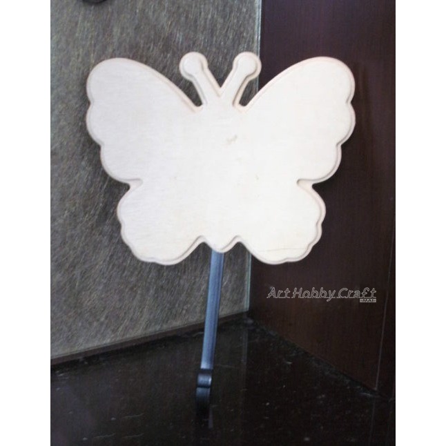 10公分方框加鐵掛勾 蝴蝶鐵掛勾∣MIT台灣製 黏土木器 雪花泥木胚 木質掛勾 鑰匙掛勾 蝶古巴特 拼貼木器∣小麥手作舖-規格圖8