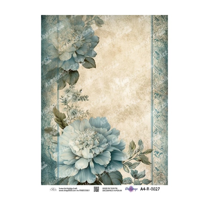 S-mai Art 專用紙 0027︱棉紙 專用紙 拼貼紙 藝術紙 蝶古巴特 Decoupage Paper︱小麥手作舖-規格圖1