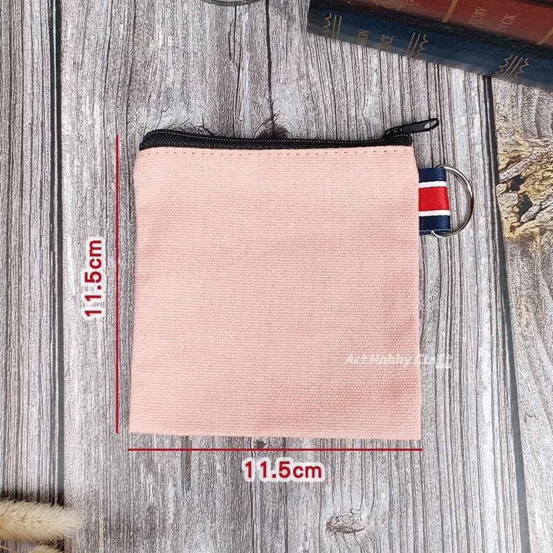 多彩D側扣零錢包(17色/套)︱12oz彩色零錢包 帆布零錢包 DIY 胚布包 素胚 帆布袋 織物轉印貼∣小麥手作舖-細節圖3