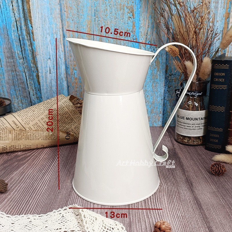 上漆牛奶壺【大】︱台灣現貨 烤漆鐵器 已烤漆 蝶古巴特 拼貼 彩繪 DIY 美勞 幼兒園 安親班 手作材料︱小麥手作舖-細節圖3
