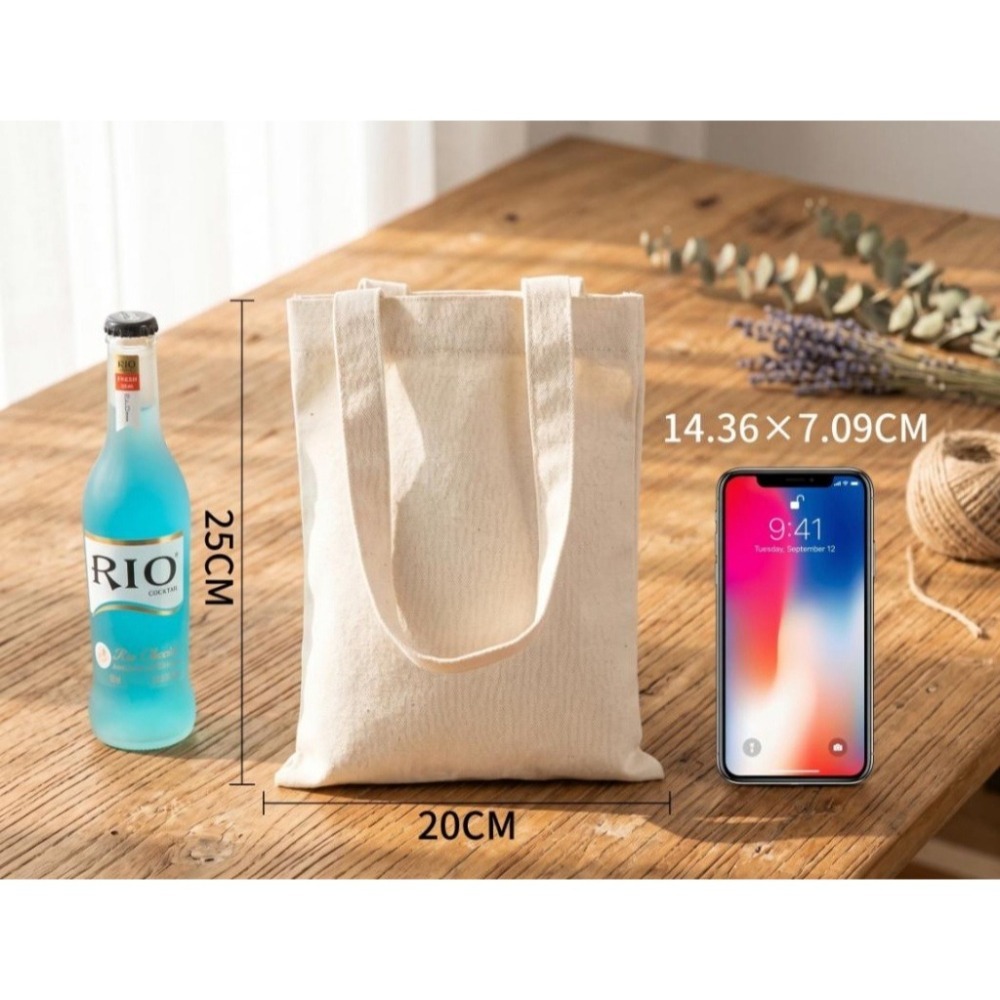 漫步隨行帆布袋︱20X25公分 12安 空白直款帆布袋 diy手繪帆布包 拼貼手提袋 蝶古巴特 DIY 美勞︱小麥手作舖-細節圖4