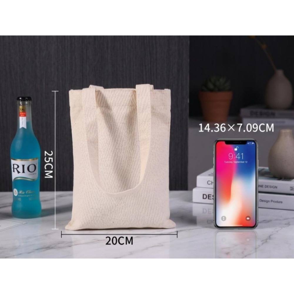 漫步隨行帆布袋︱20X25公分 12安 空白直款帆布袋 diy手繪帆布包 拼貼手提袋 蝶古巴特 DIY 美勞︱小麥手作舖-細節圖7