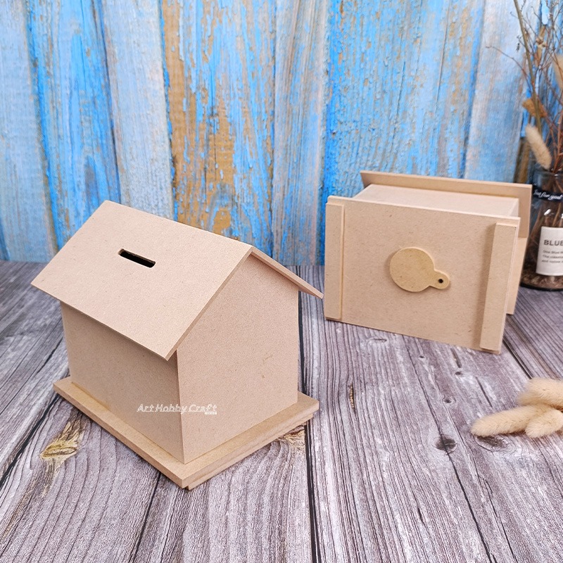 存願屋︱許願屋存錢筒 木器素胚 親子DIY 彩繪存錢筒 桌面擺飾 居家裝飾 手作素材︱小麥手作舖-細節圖11