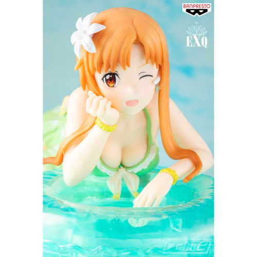 正版 萬代 EXQ 刀劍神域 亞絲娜 水著 泳裝 泳圈 SAO 長盒 公仔 景品 模型 手辦 玩具 收藏 動漫
